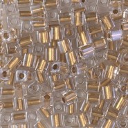 Miyuki Squares - Würfel 4mm - Sparkle Metallic Gold Lined Crystal 234
